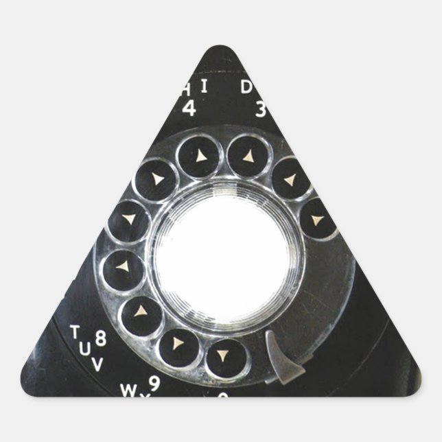 Rotary Phone Triangle Sticker (Front)
