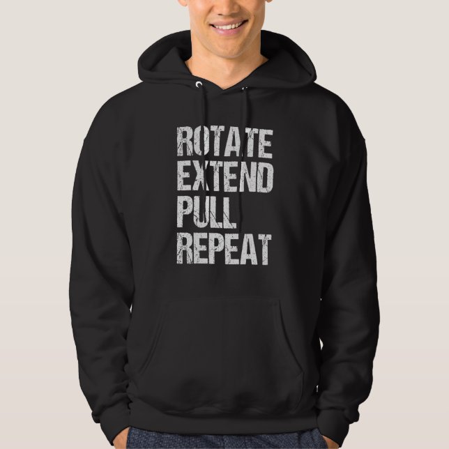 Rotate Extend Pull Repeat - Dragon Boat Paddling Hoodie (Front)