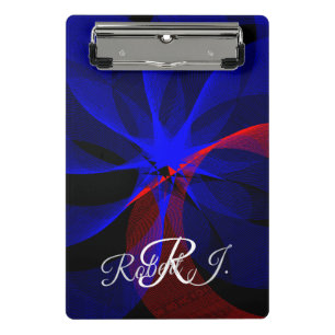Rotating Blue Accent Geometric Mini Clipboard