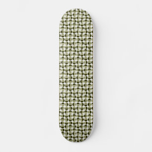Rotating Circles - Khaki and Dark Olive Skateboard