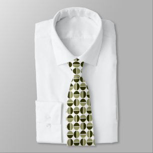 Rotating Circles - Khaki and Dark Olive Tie