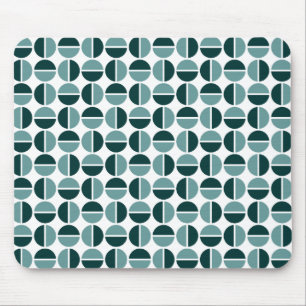 Rotating Circles - Ocean Green and Dark Green Mouse Pad