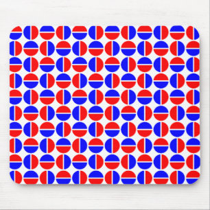Rotating Circles - Red and Blue Mouse Pad