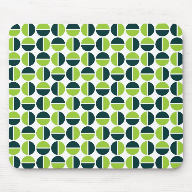 Rotating Circles - Shades of Green Mouse Pad (Front)