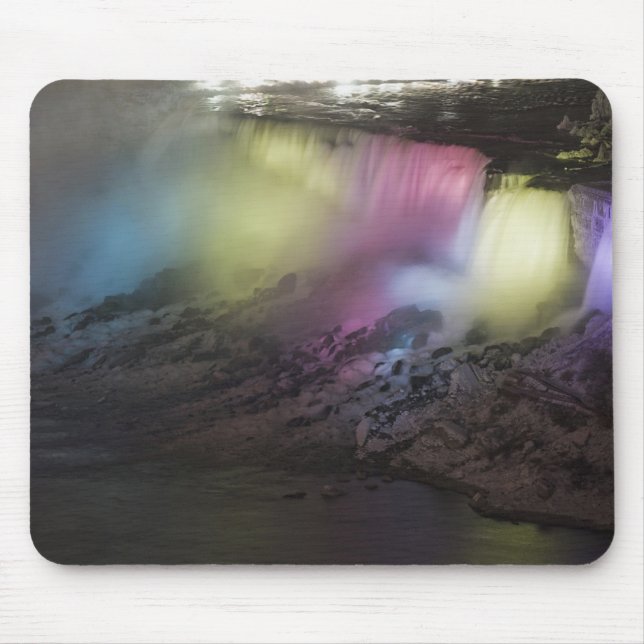 Rotating coloured light display on American Falls Mouse Pad (Front)