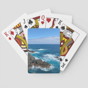 Rotating in the sea playing cards