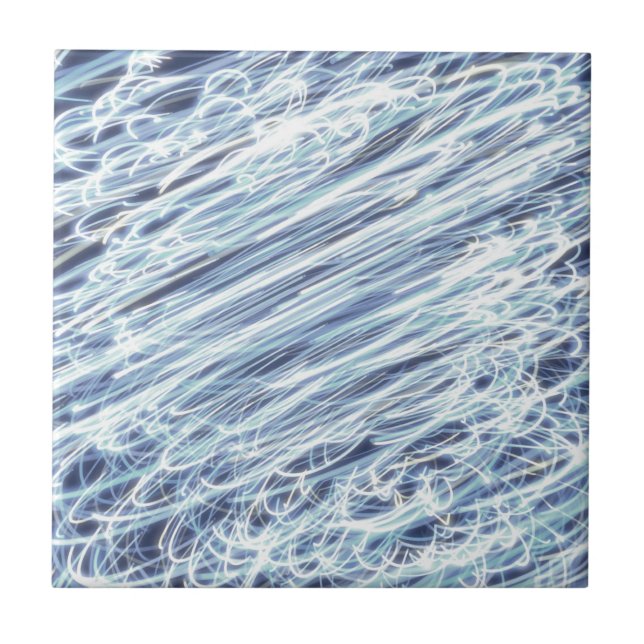 Rotating Lights 5 Ceramic Tile (Front)