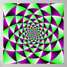 Rotating optical illusion effect