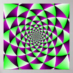 Rotating optical illusion effect poster