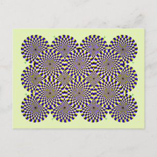 Rotating snakes optical illusion postcard
