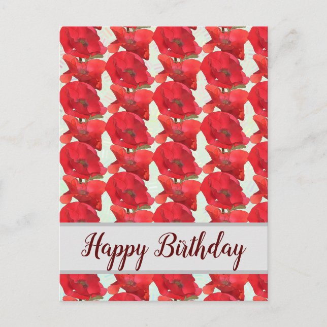 roter Mohn Postcard (Front)