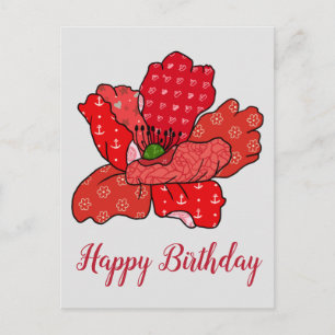 Roter Mustermohn Postcard