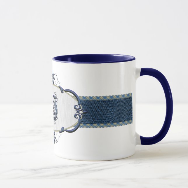 Rothenburg Blue Monogram-Letter I Mug (Right)