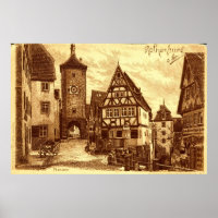 Rothenburg Germany 1907 vintage