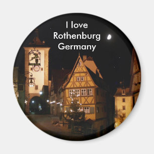 Rothenburg Germany in Moonlight Magnet