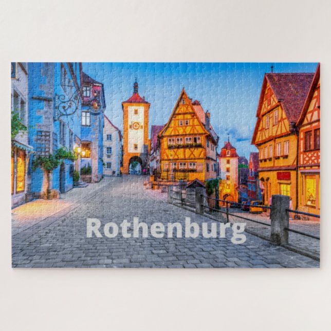 Rothenburg, Germany Street City View  Jigsaw Puzzle (Horizontal)