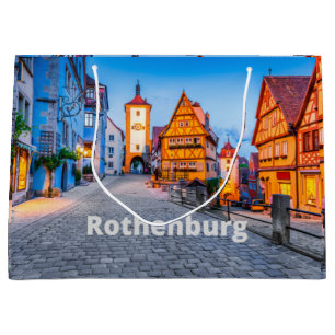Rothenburg, Germany Street City View Large Gift Bag