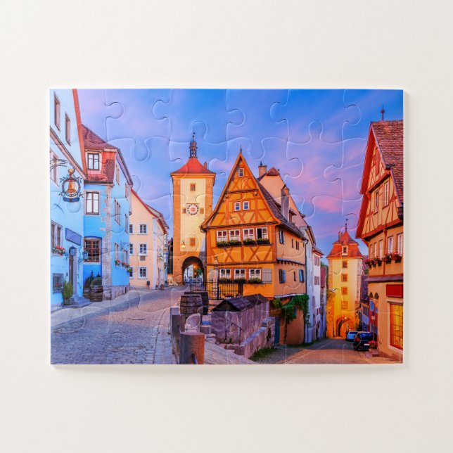 Rothenburg ob der Tauber, Bavaria, Germany. Jigsaw Puzzle (Horizontal)