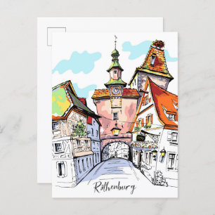 Rothenburg ob der tauber Germany Travel Postcard