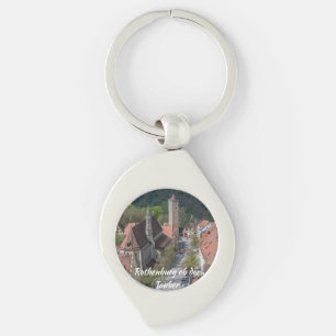 Rothenburg ob der tauber old town from above key ring