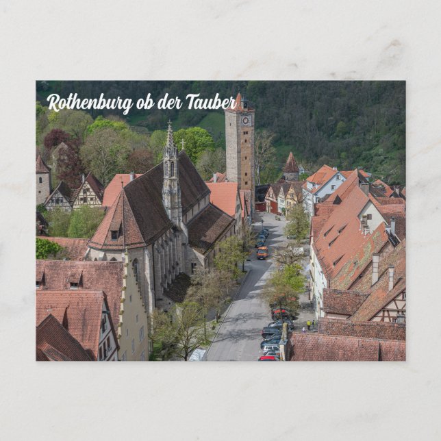 Rothenburg ob der tauber old town from above postcard (Front)