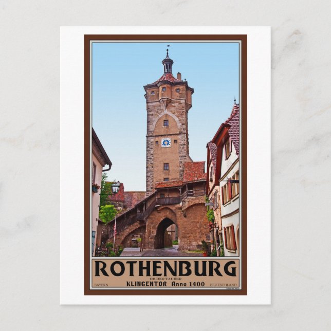 Rothenburg od Tauber - Klingentor Postcard (Front)