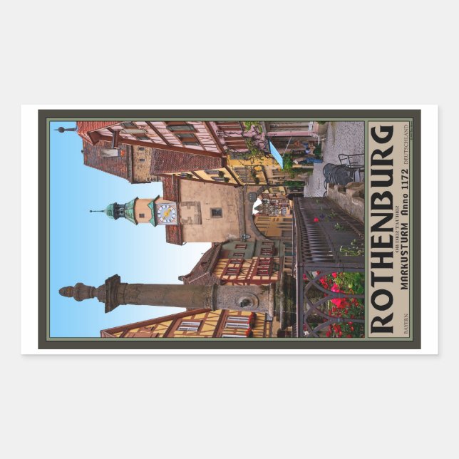 Rothenburg od Tauber - Markusturm Rectangular Sticker (Front)