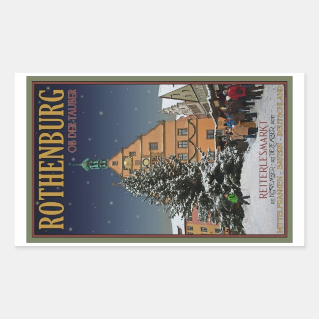 Rothenburg  Reiterlesmarkt Rectangular Sticker (Front)