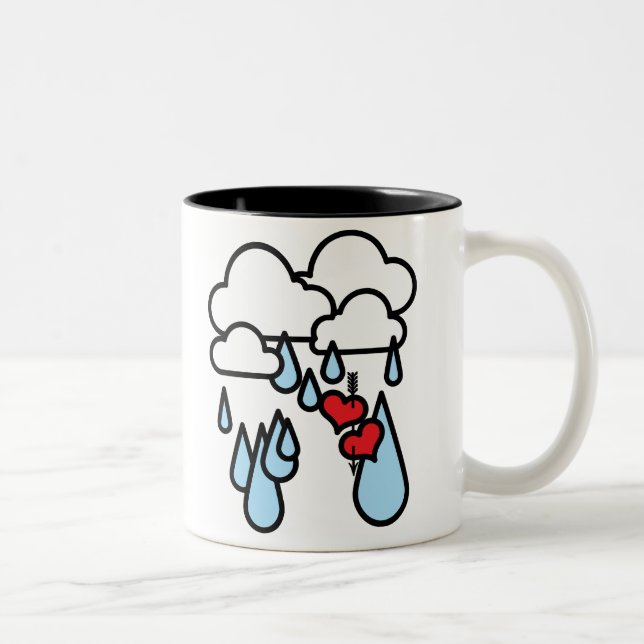 Rothenhagen "Raining Hearts" Two-Tone Coffee Mug (Right)