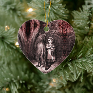 Rotkäppchen – Little Red Riding Hood – Grimm Ceramic Ornament