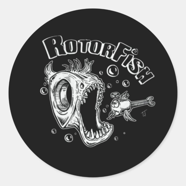 Rotorfish Rotary Classic Round Sticker (Front)