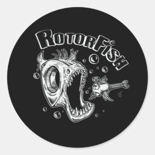 Rotorfish Rotary Classic Round Sticker