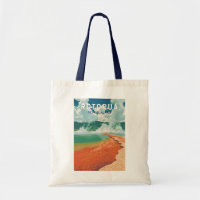 Rotorua New Zealand Illustration Travel Art Retro