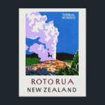 Rotorua New Zealand Vintage Poster 1930s Postcard<br><div class="desc">Vintage travel poster from Rotorua in New Zealand. Thermal Wonders. Published in the 1930s. Please note that our posters are high quality reproductions based on professional, very high resolution scans off the originals. Our manual retouching process does not involve the use of filters that remove any original details or texture...</div>