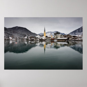 Rottach-Egern at the Tegernsee, Bavaria in winter Poster