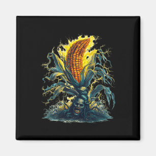 Rotten Corn Maize Ghost Ghoul Harvest Halloween Fu Magnet