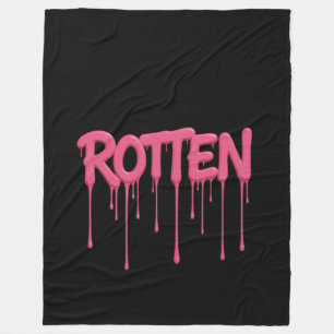 ROTTEN Drip Font Typography Fleece Blanket