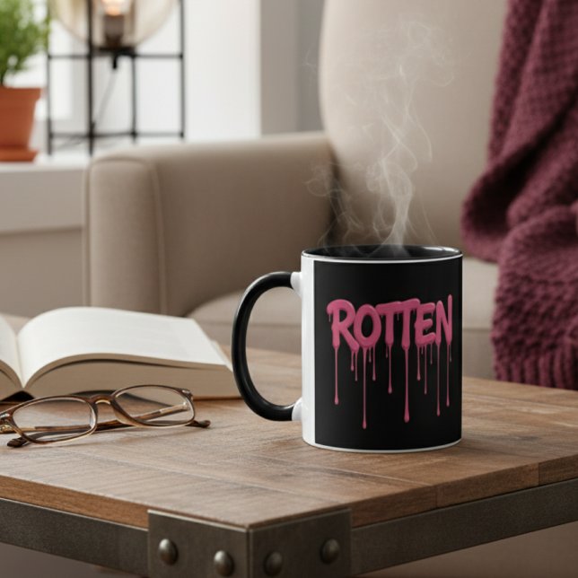 ROTTEN Drip Font Typography Mug (Creator Uploaded)
