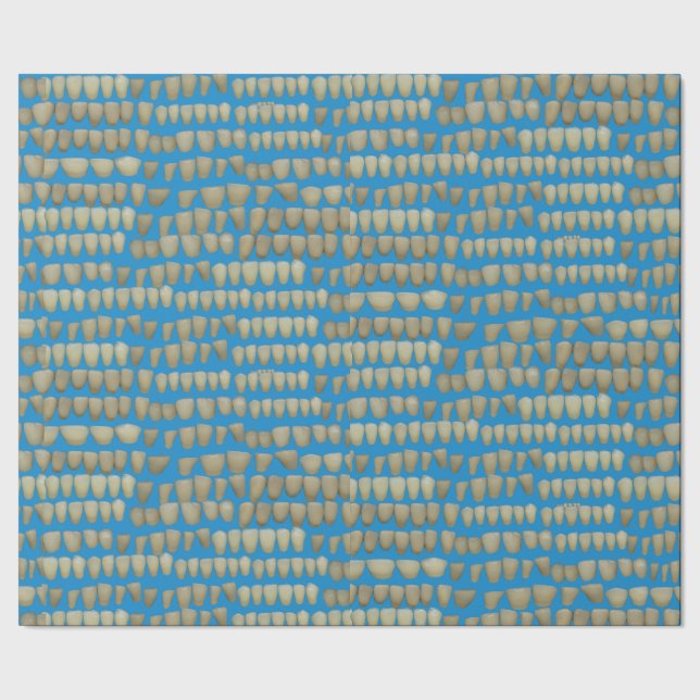 Rotten Teeth Dentist Dentistry Orthodontics colour Wrapping Paper (Seam)