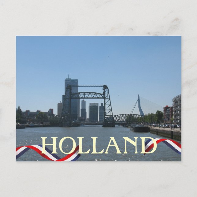 Rotterdam Bridges Holland Postcard (Front)
