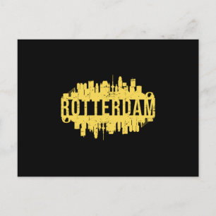 Rotterdam City Cityscape Skyline Trip Funny Gift Postcard