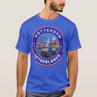 Rotterdam City Netherlands flag Travel Souvenir T-Shirt