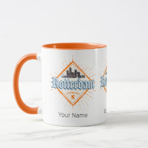 Rotterdam City Netherlands Skyline Dutch Vintage Mug