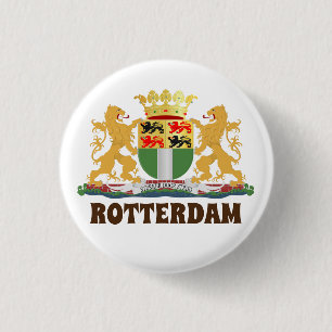 Rotterdam coat of arms, Netherlands 3 Cm Round Badge