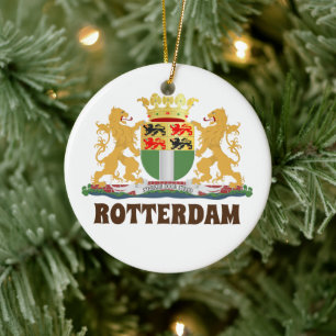 Rotterdam coat of arms, Netherlands Ceramic Ornament