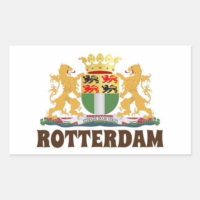 Rotterdam coat of arms, Netherlands Rectangular Sticker (Front)