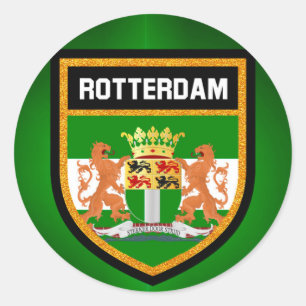 Rotterdam Flag Classic Round Sticker