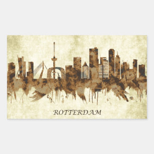 Rotterdam Netherlands Cityscape Rectangular Sticker