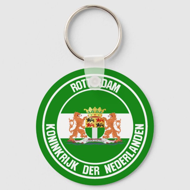 Rotterdam Round Emblem Key Ring (Front)