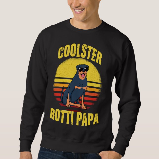 Rotti Dad Retro Dog Lover Rottweiler Gassi Sweatshirt (Front)
